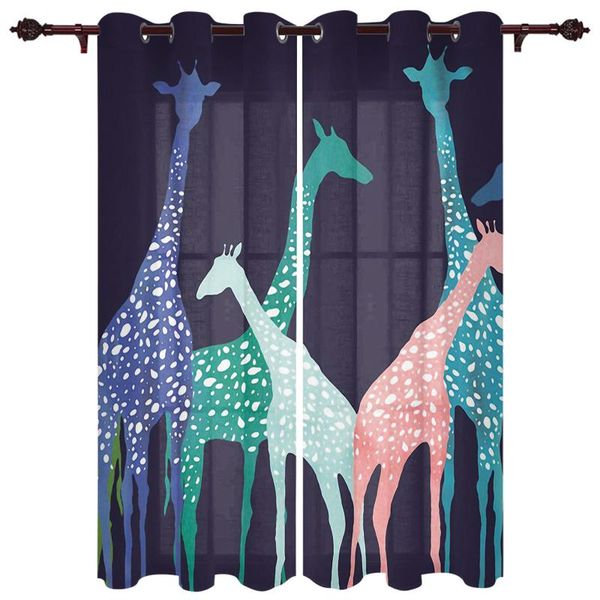 

translucent curtains giraffe color valance window curtains living room bedroom