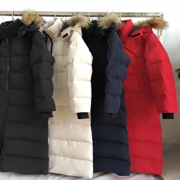 

brand thick warm style parka new coat real womens x-long raccoon fur duck down 2021 waterproof mystique usa canada womens windser xdvqa, Black