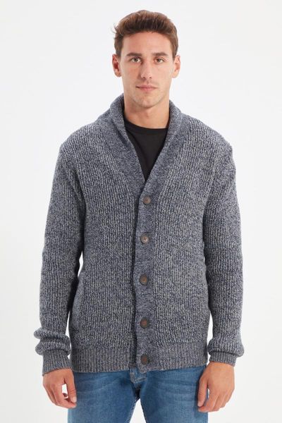

men's sweaters trendyol men 's regular fit shawl collar knitwear cardigan tmnaw22hi0134, White;black
