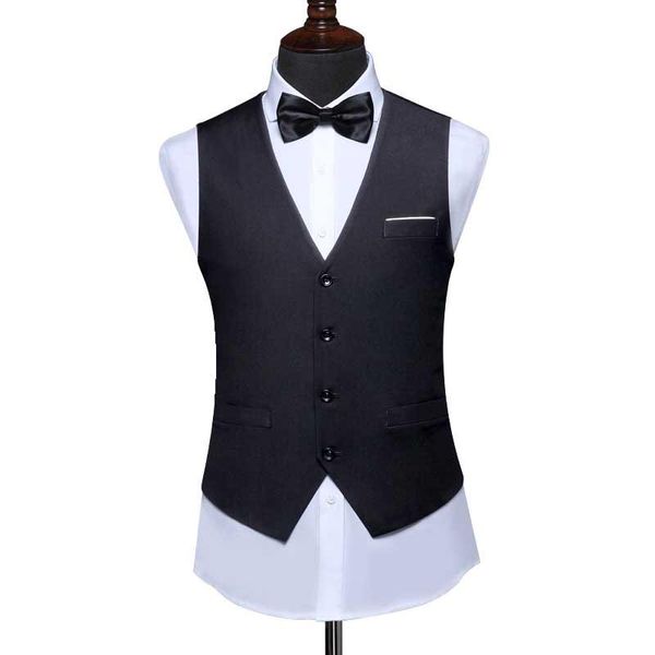 

men's vests spring autumn slimming vest men england casual waistcoat 4 button v-neck office wedding sleeveless jacket plus size s-6xl, Black;white