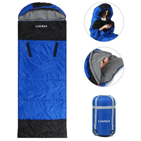 

envelope sleeping bag with zippered holes for arms and feet outdoor camping hiking backpacking traveling