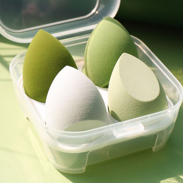 

4pcs Makeup Blender Cosmetic Puff Sponge with Storage Box Foundation Powder Beauty Tools Women Make Up Accessories