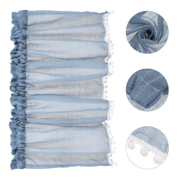 

curtain & drapes 1pc valance short rustic style window treatment half