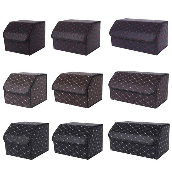 

car organizer multipurpose collapsible trunk storage with lid portable box #917