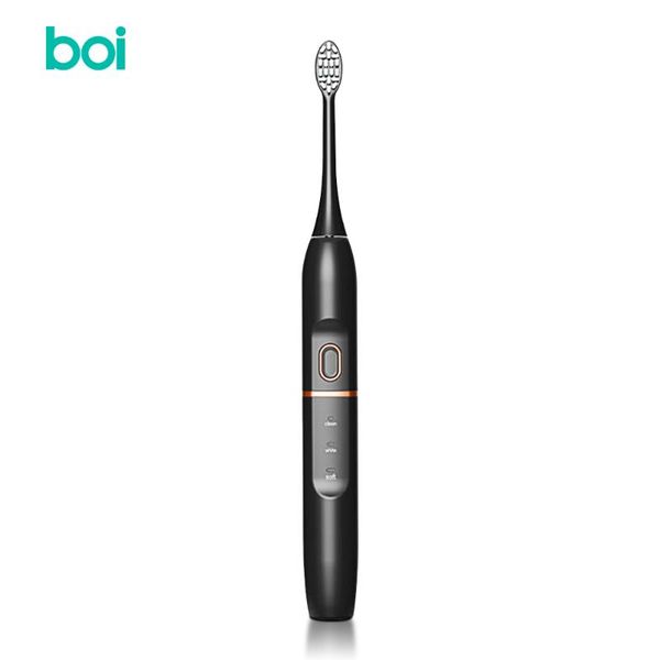 

smart electric toothbrush [boi] ipx8 washable usb rechargeable acoustic wave quiet 4 modes clean oral cavity portable time sonic