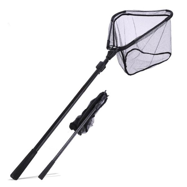 

mounchain fishing net 1.9/2.2 meter extendable nylon fish net triangulation aluminum alloy catcher nets fishing tool