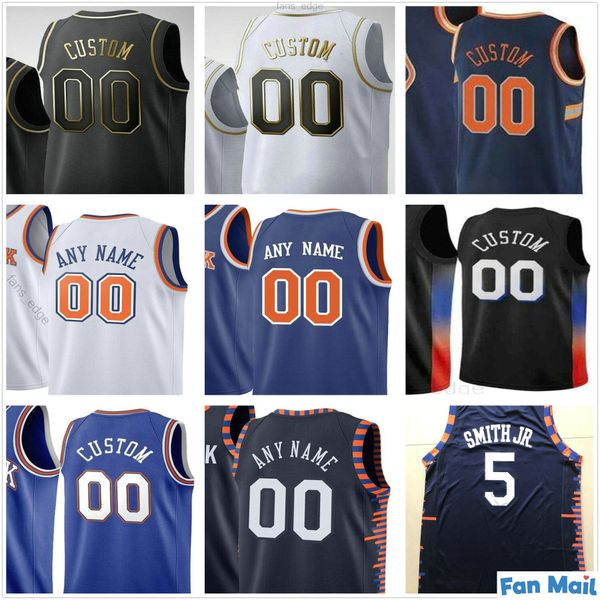 

custom printed 1 obi in rj 9 barrett kevin 20 knox julius 30 randle 4 derrick rose 5 immanuel quickley man women kids basketball jerseys, Black;red