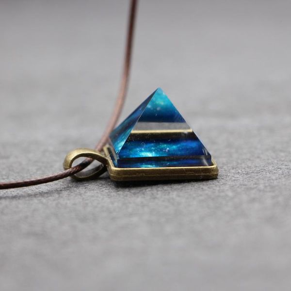 

pendants copper ancient egyptian pyramid handmade glow in dark necklace jewelry, luminous crystal pendant dream illuminated starry, Black