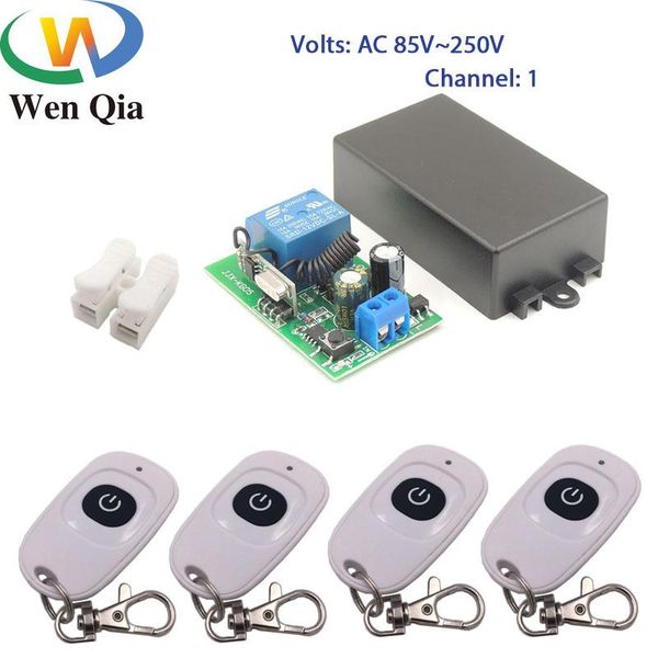 

smart home control wenqia 433mhz wireless rf remote switch ac 220v 110v 10a 2200w lamp light led bulb controller receiver and transmitter