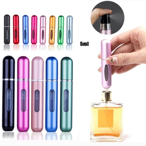 

eyebrow tools & stencils mini 5ml refillable perfume spray bottle aluminum atomizer portable travel empty cosmetic container 3ml