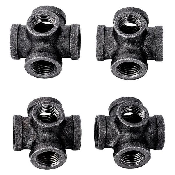 

4pcs blackened three-dimensional five-way crafts water pipe lamp shelf tube mallet