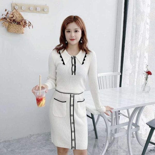 

knitted woman sweaters suit slim women's long sleeve sweater, White;black