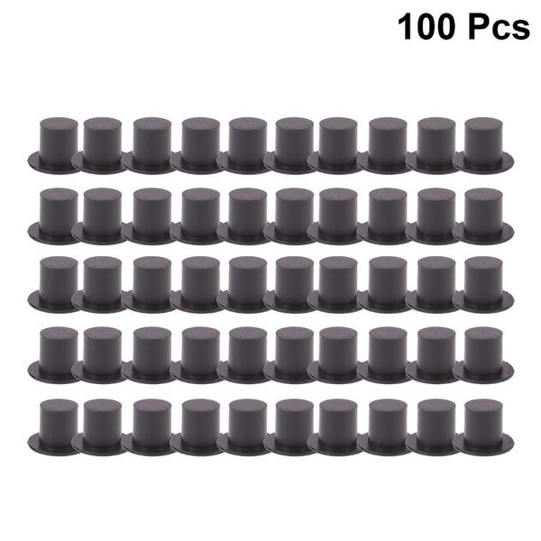 

party hats 100pcs handcraft mini clown hat decoration christmas decorative diy material size s(black)