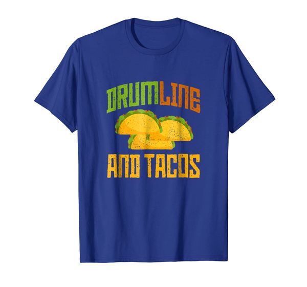 

perfect drum line and tacos school marching band gift shirt, White;black