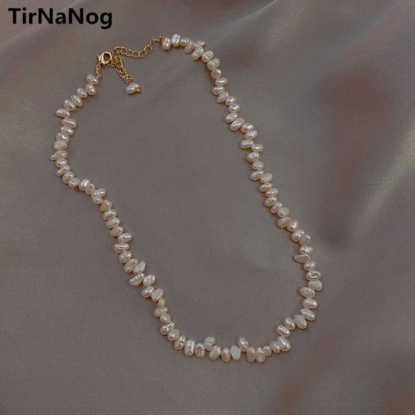

pendant necklaces irregular baroque pearls light han edition style restoring ancient ways of luxury chain necklace clavicle women jewelry gi, Silver