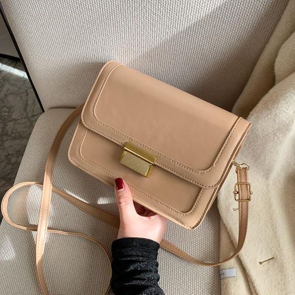 

net bag hong kong style messenger texture tofu square red all-match small winter one-shoulder retro new simple 2020 qxbvg