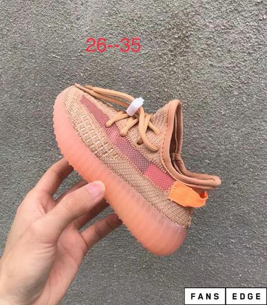 

kanye west v2 black static baby kids running true form hyper wave runner clay beluga white reflective sports shoes boy & girl sneakers
