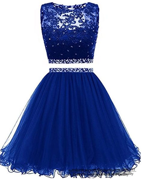 

sweet crystal sequins mini homecoming dress 2021 two pieces lace backless tulle plus size graduation cocktail prom party gown h04, Blue;pink