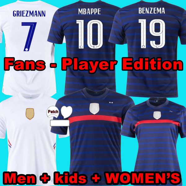 

fans player version 2021 france benzema griezmann mbappe soccer jersey kante pogba shirt maillot france dembele giroud kimpembe varane lemar, Black;yellow