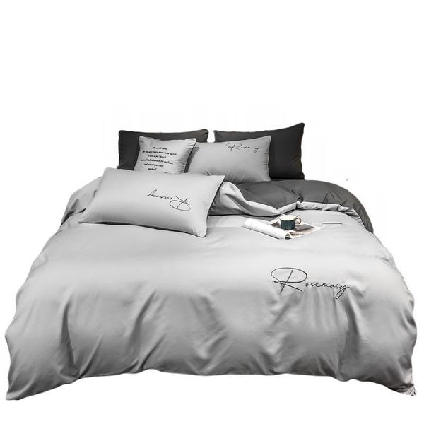 

new simple bedding set with pillowcase duvet cover sets bed sheet single double  king size quilt covers bedclothes 3 in 1