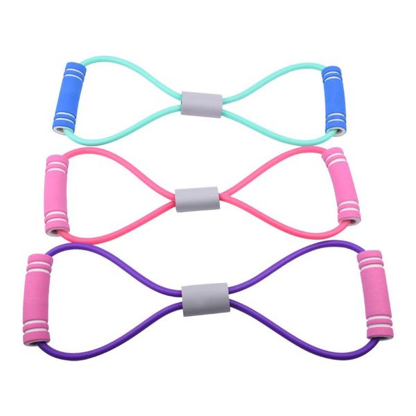 

resistance exercise bands gym fitness equipment pull rope 8 word chest expander elastic muscle training tubing tension rope
