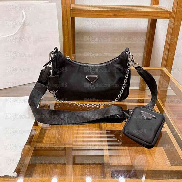 

2021 fashion luxurys designers bags lady womens edition crossbody tote re-edition 2005 nylon hobo shoulder purses handbags bag wallet