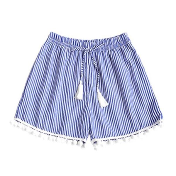 

women's shorts 2021otton striped, White;black