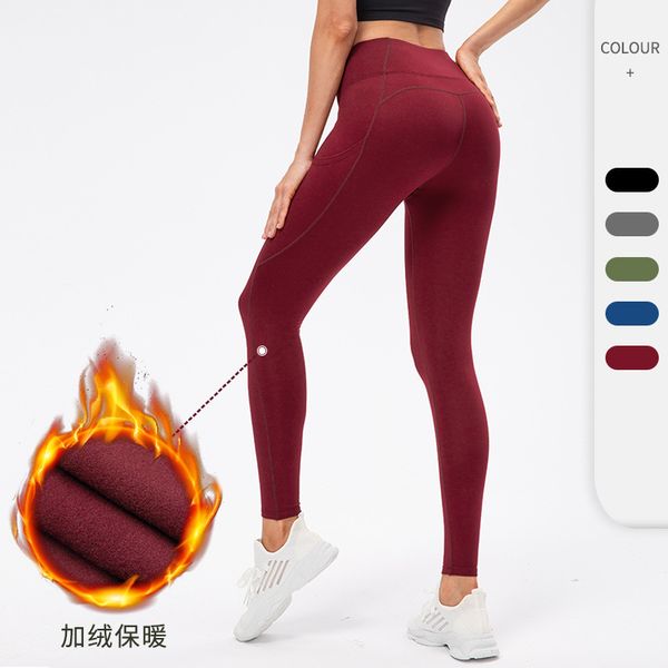 

thermal leggings winter women fleece lined warm legging for woman full length pant autumn winter stretch slim workout push up trousers, Black