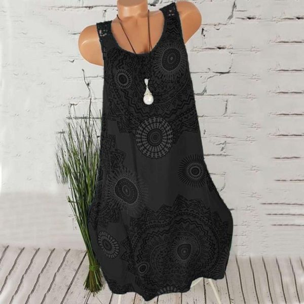 

casual dresses 2021 back hollow lace stitching round neck dress drop, Black;gray