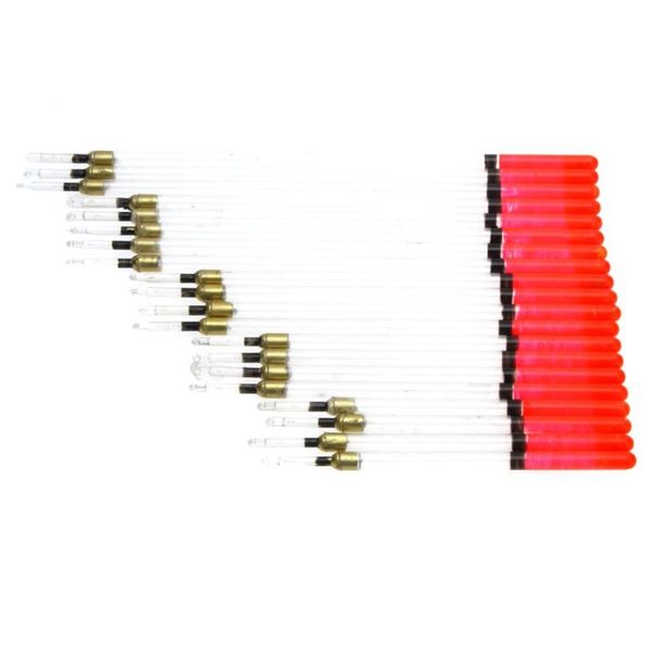 

fishing accessories 20pcs clear crystal floats floating stem tube set kits tackle