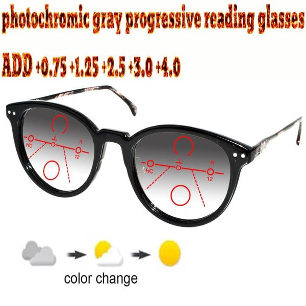 

sunglasses pochromic gray progressive multifocal reading glasses men woem ultralight black frame+1.0 +1.5 +1.75 +2.0 +2.5 +3 +3.5 +4, White;black