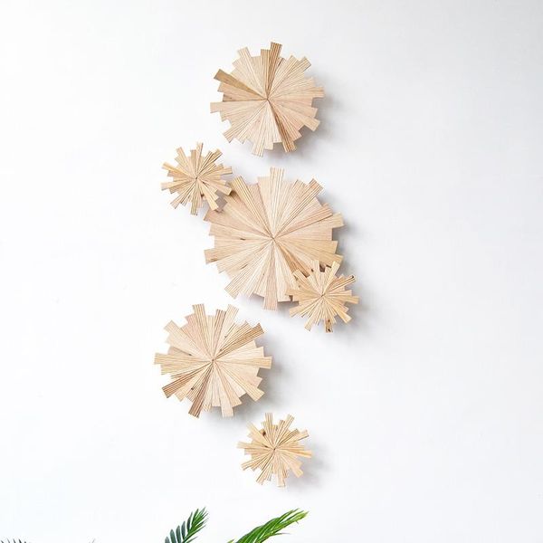 

wooden creativity wall decoration background wall geometry splicing three-dimensional modern home decoration accessories gear