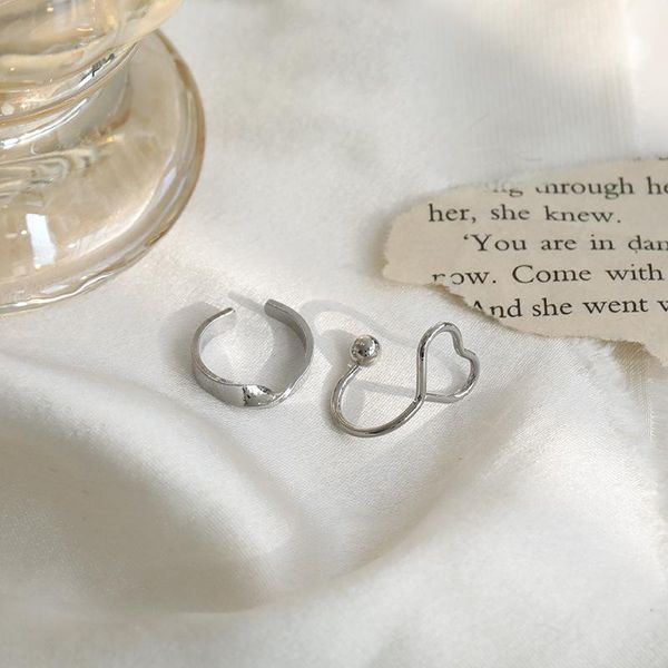 

hoop & huggie fresh and fashionable alloy ear clip set, Golden;silver
