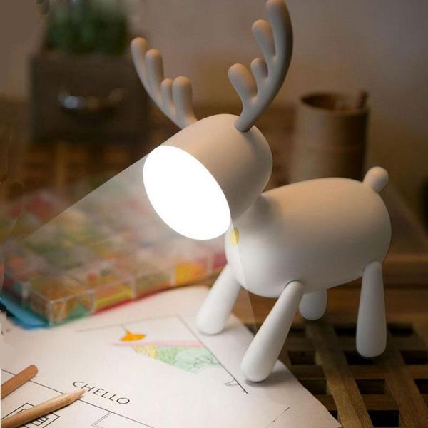 

book lights led usb charging elk light cute deer atmosphere intelligent timing lovely reading table lamp gift