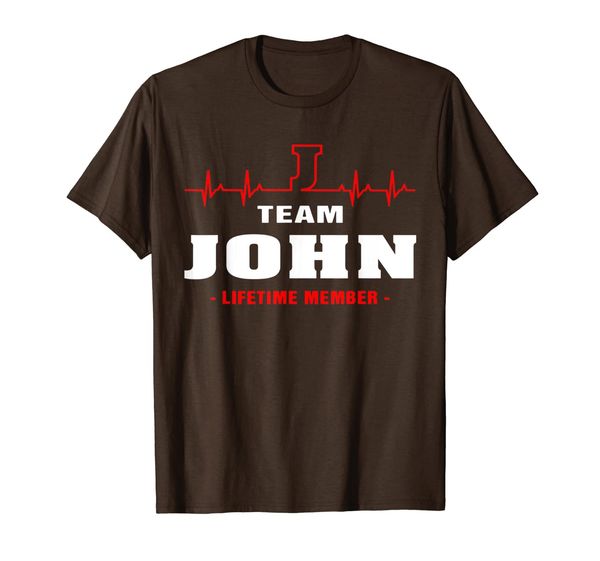 

team john lifetime member shirt surname, last name gift t-shirt, White;black