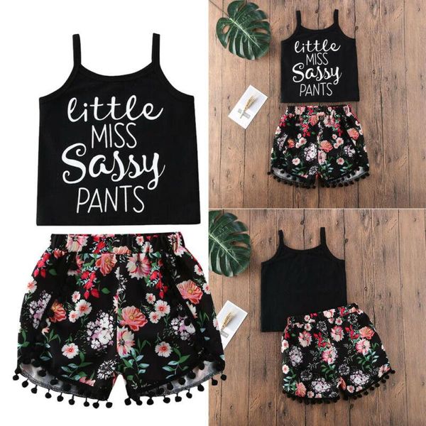 

baby & children's 1-4years fashion kids toddler baby girls crop floral short pants outfits clothes, White