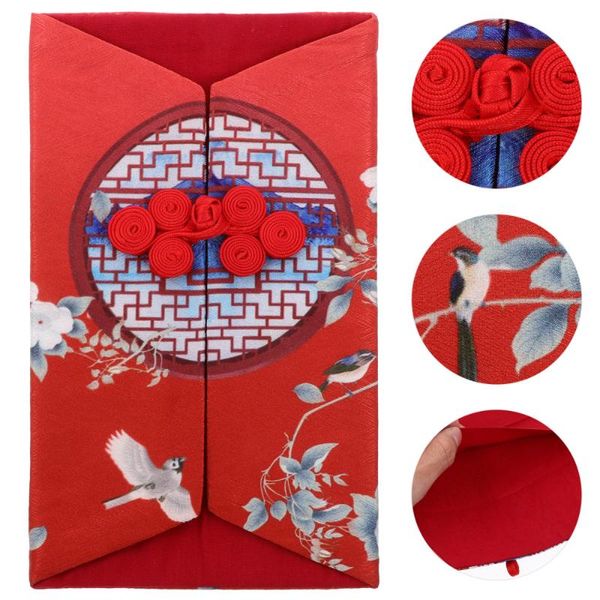 

1pc new year red envelope emulation silk money pocket gift envelope