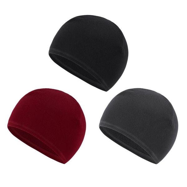 

outdoor hats men women running skiing motocycle bike riding warm headwear caps winter cycling cap fleece sports thermal ski, Black;white
