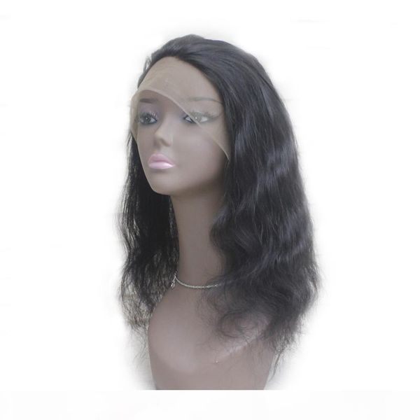 

brazilian body wavy 360 lace frontal closure virgin remy human hair peruvian full lace frontals 22.5*4*2 1b part 8"-20, Black