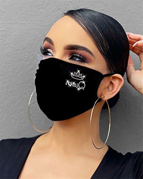 

printed women's diamond jewelry drill mask 1288