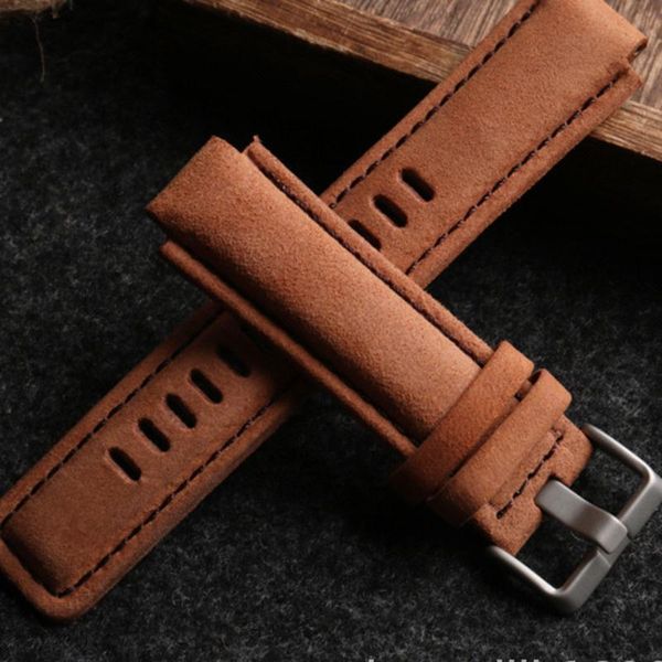 

watch bands fashion genuine leather replacement wrist strap for t2n720 t2n721 t76500 solid soft texture waterproof watchbands, Black;brown