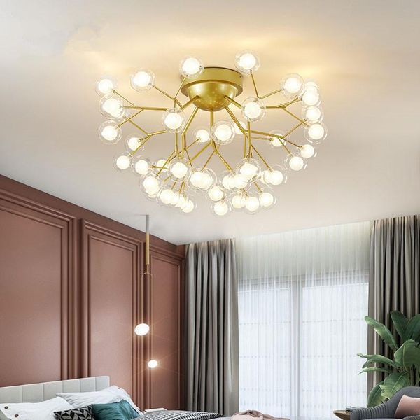 

chandeliers modern metal led chandelier lighting lustre living room dining interior decor pendant lamp glass ball kitchen fixtures