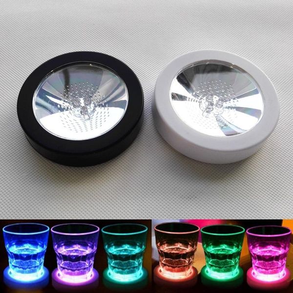 

led flashing light bulb bottle cup mat color changing light up for club bar home party use beauty cup