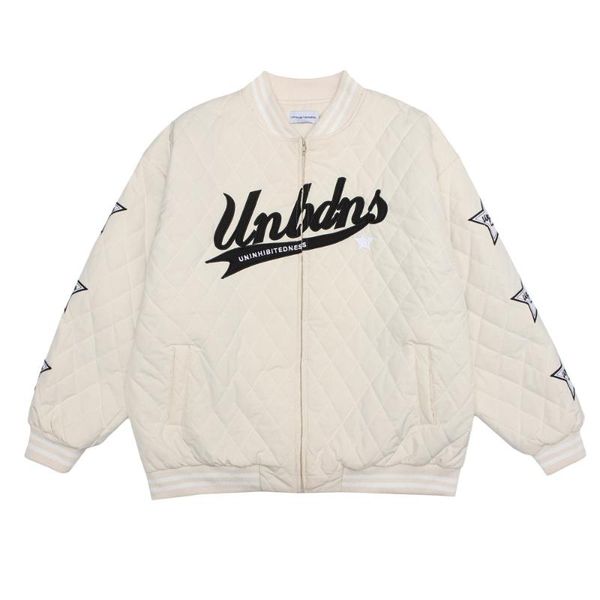 

men's jackets jacket baseball uniform embroidery plants zombies cotton fabric harajuku hip hop streetwear casual oversized varsity coat, Black;brown