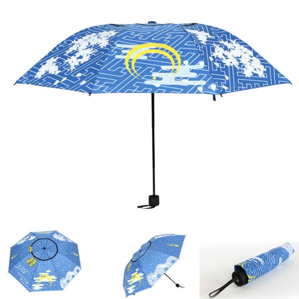 

the tail of umbrellas and goblins dancing around animation