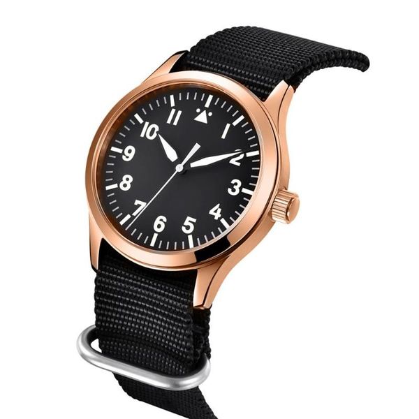 

wristwatches 42mm mens watch automatic sterile dial 316case rosegold miyota8215 move't luminous waterproof mechanical, Slivery;brown