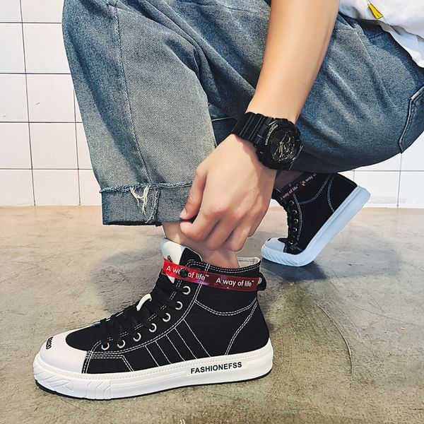 

2019 brand men skateboard shoes canvas hip hop sneakers lace-up athletic women sport shoes tenis feminino esportivo