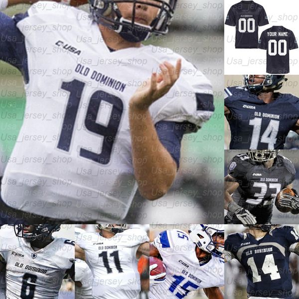 

customold dominion odu monarchs college football jerseys stone smartt hayden wolff messiah deweaver kesean strong lala davis, Black