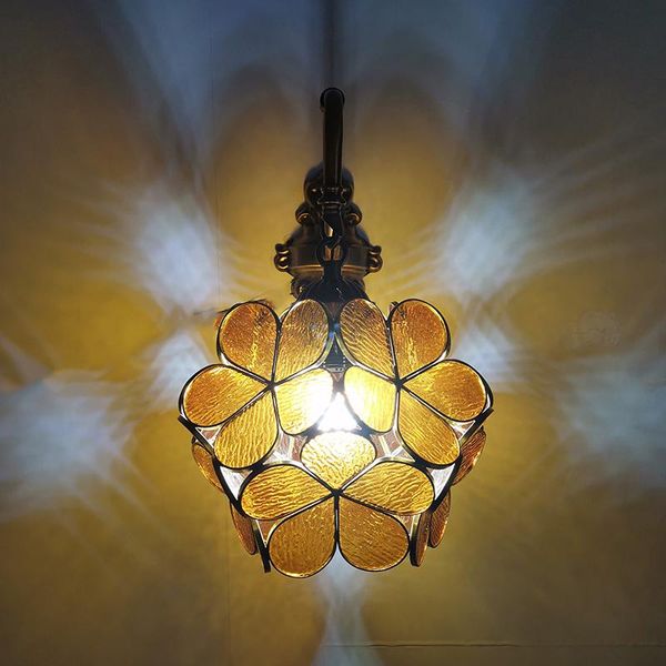 

wall lamp woerfu flower lampshade european creative lighting e27 single head lamps