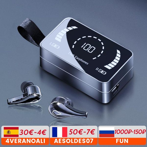 

headphones & earphones bluetooth-compatible wireless 3500mah charging 9d stereo sports earbuds headsets waterproof with microphone